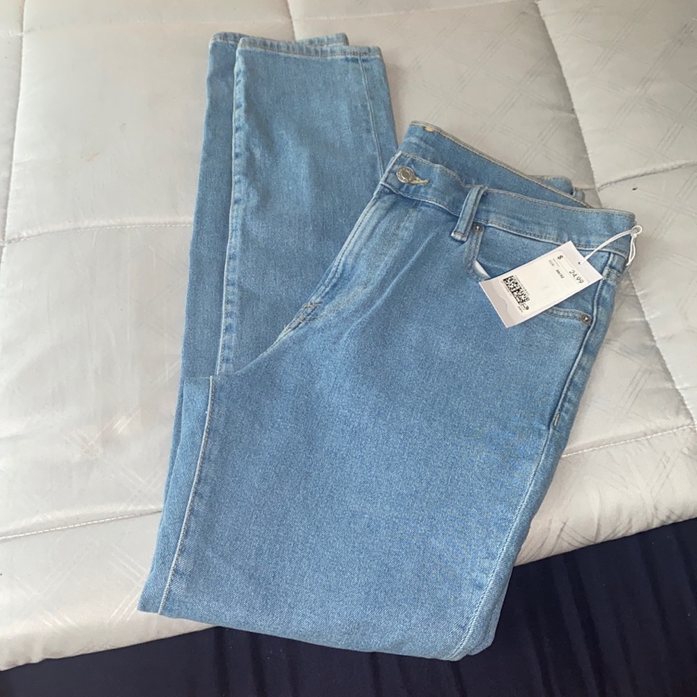 Light wash blue jeans